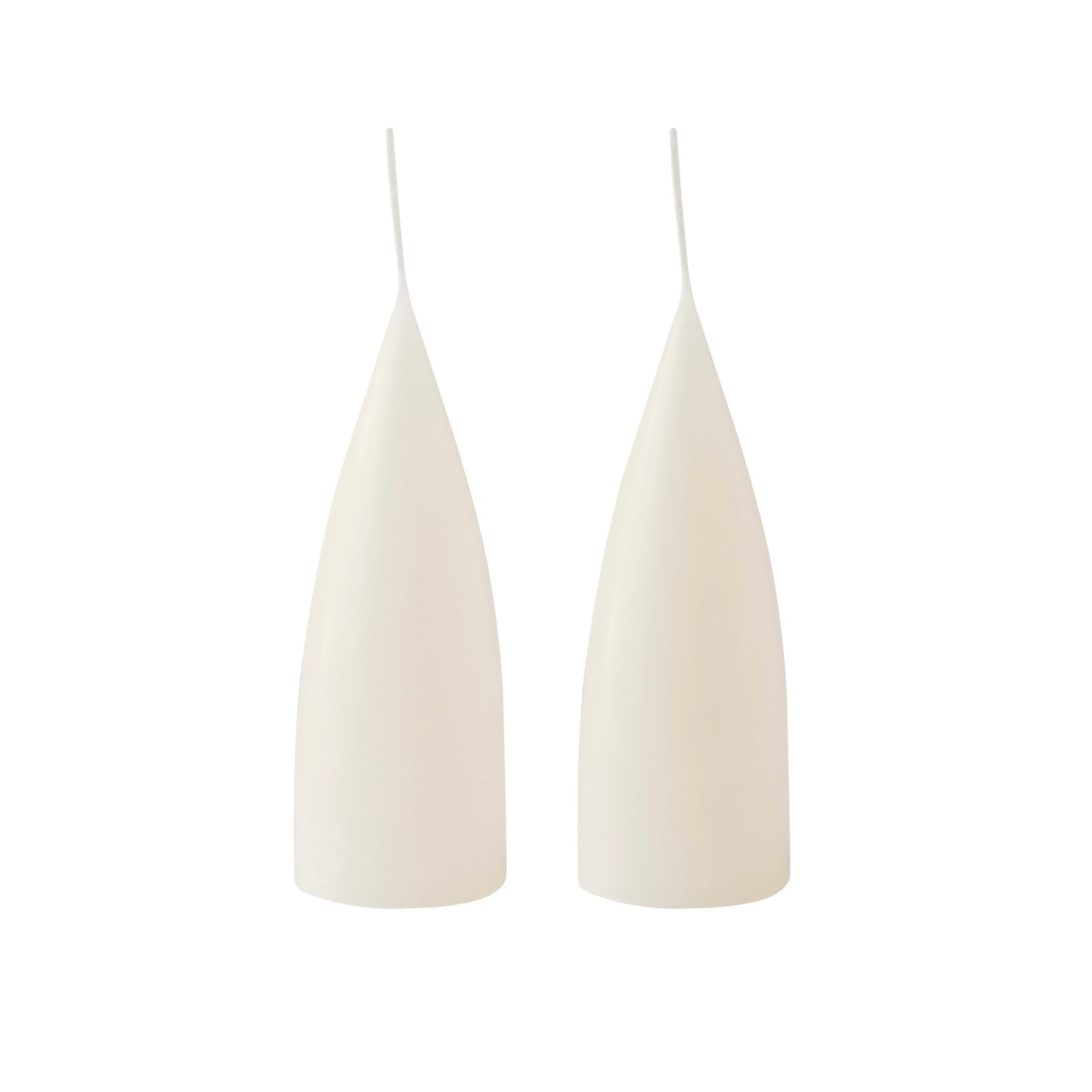 Kegelförmige farbige Kerze, 2er Set 16 cm