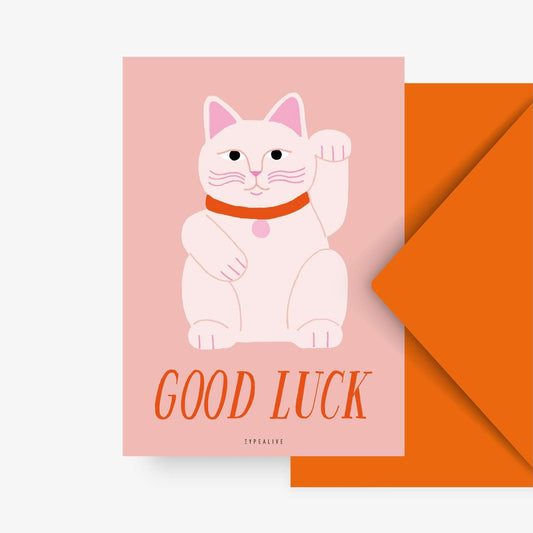 Postkarte Good Luck Cat