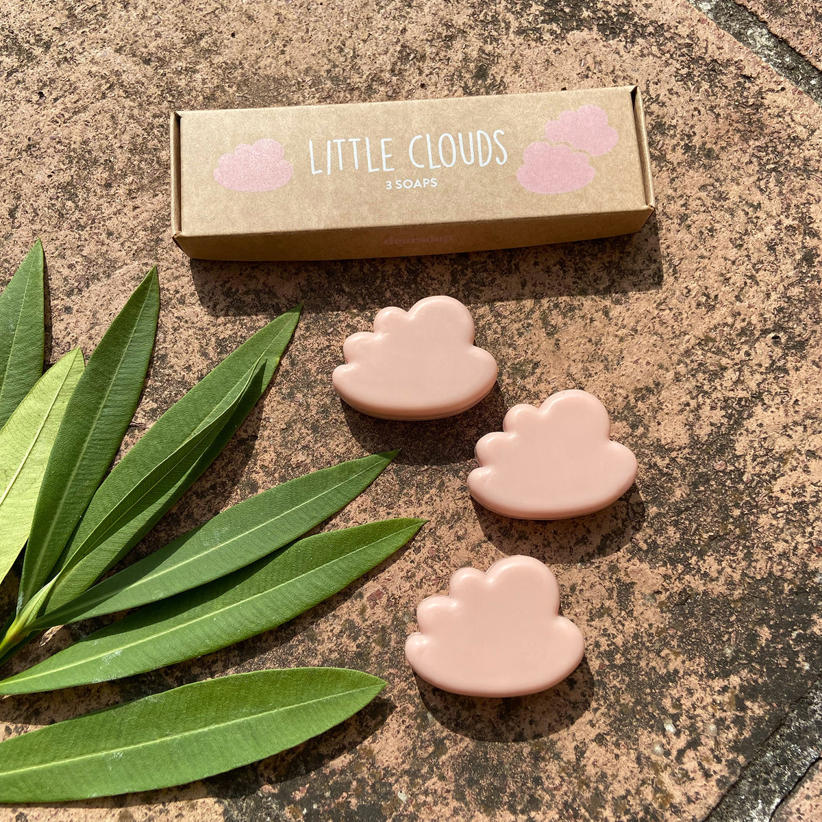 Little Clouds- Wolkenseifen rose' 3er Set
