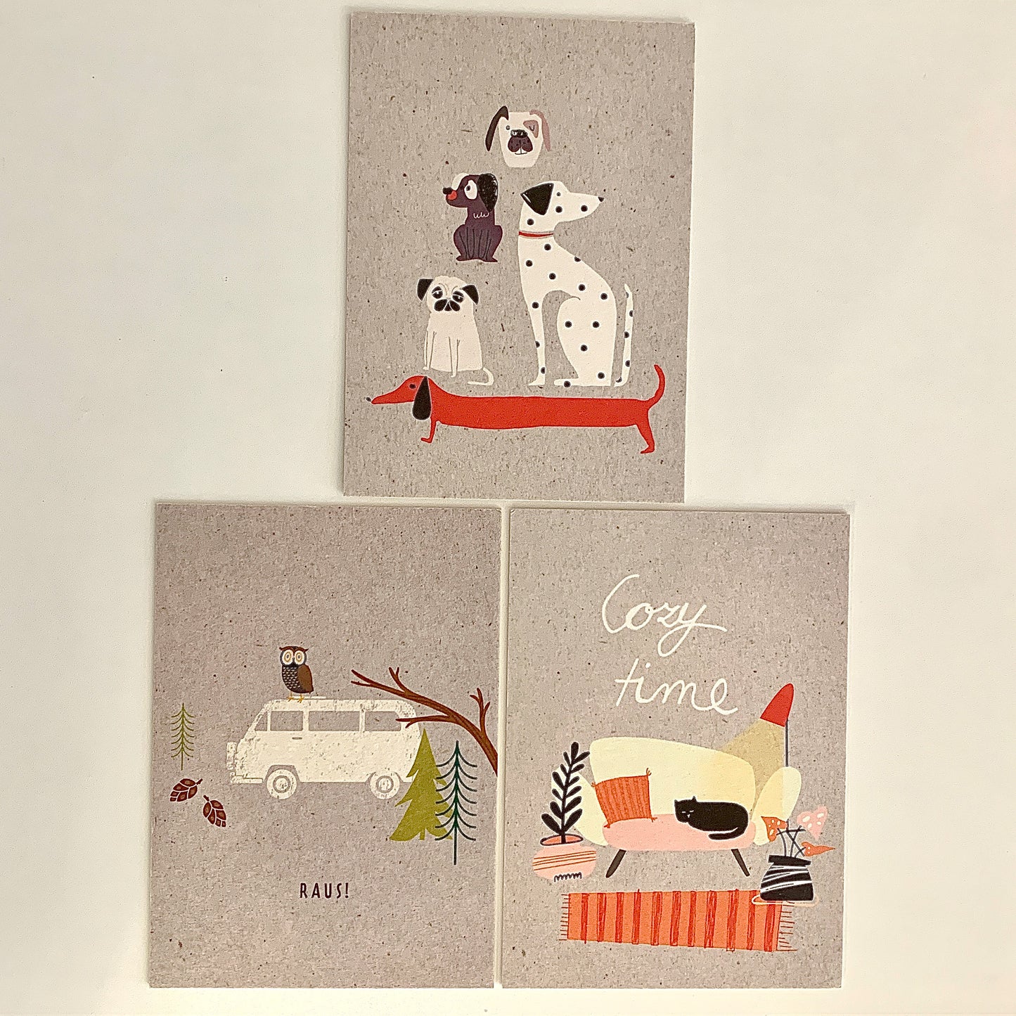 Postkarten 3er Set Cozy Time
