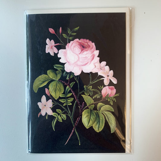 Klappkarte Rose Trauer