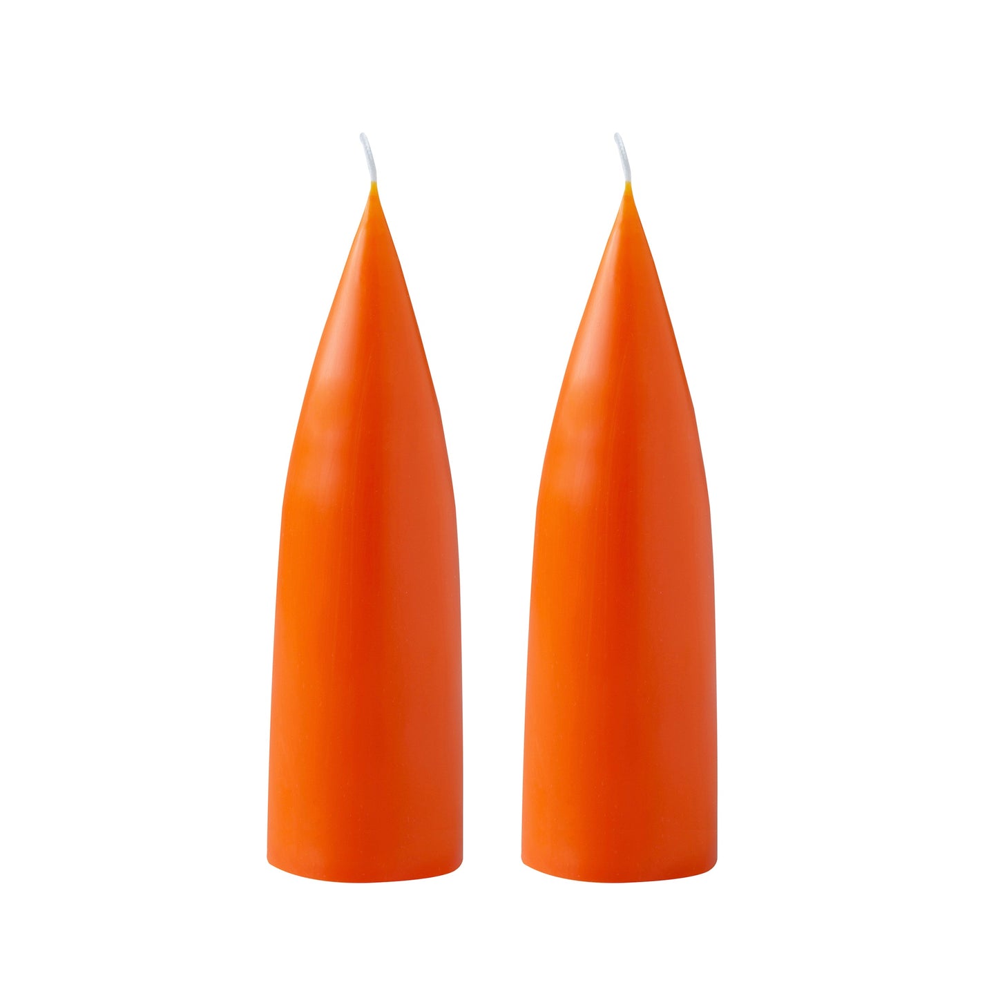 Kegelförmige farbige Kerze, 2er Set
