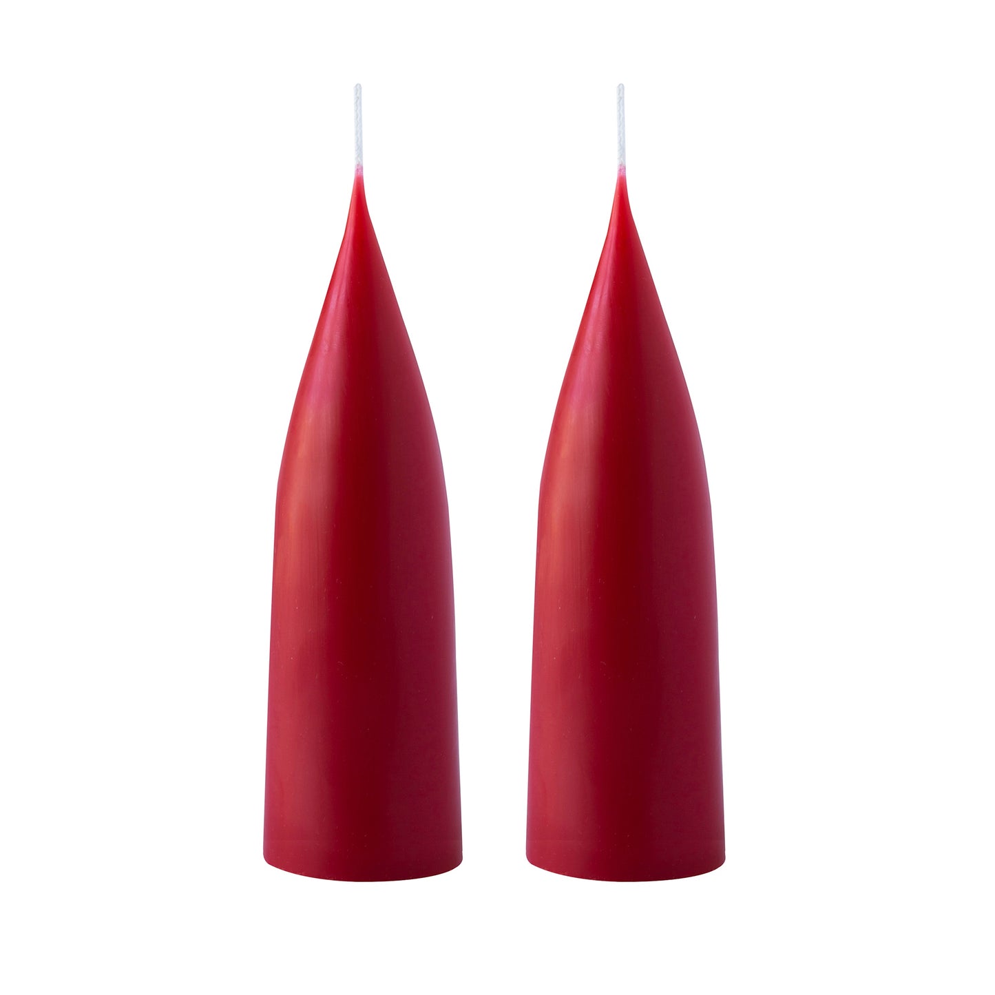 Kegelförmige farbige Kerze, 2er Set