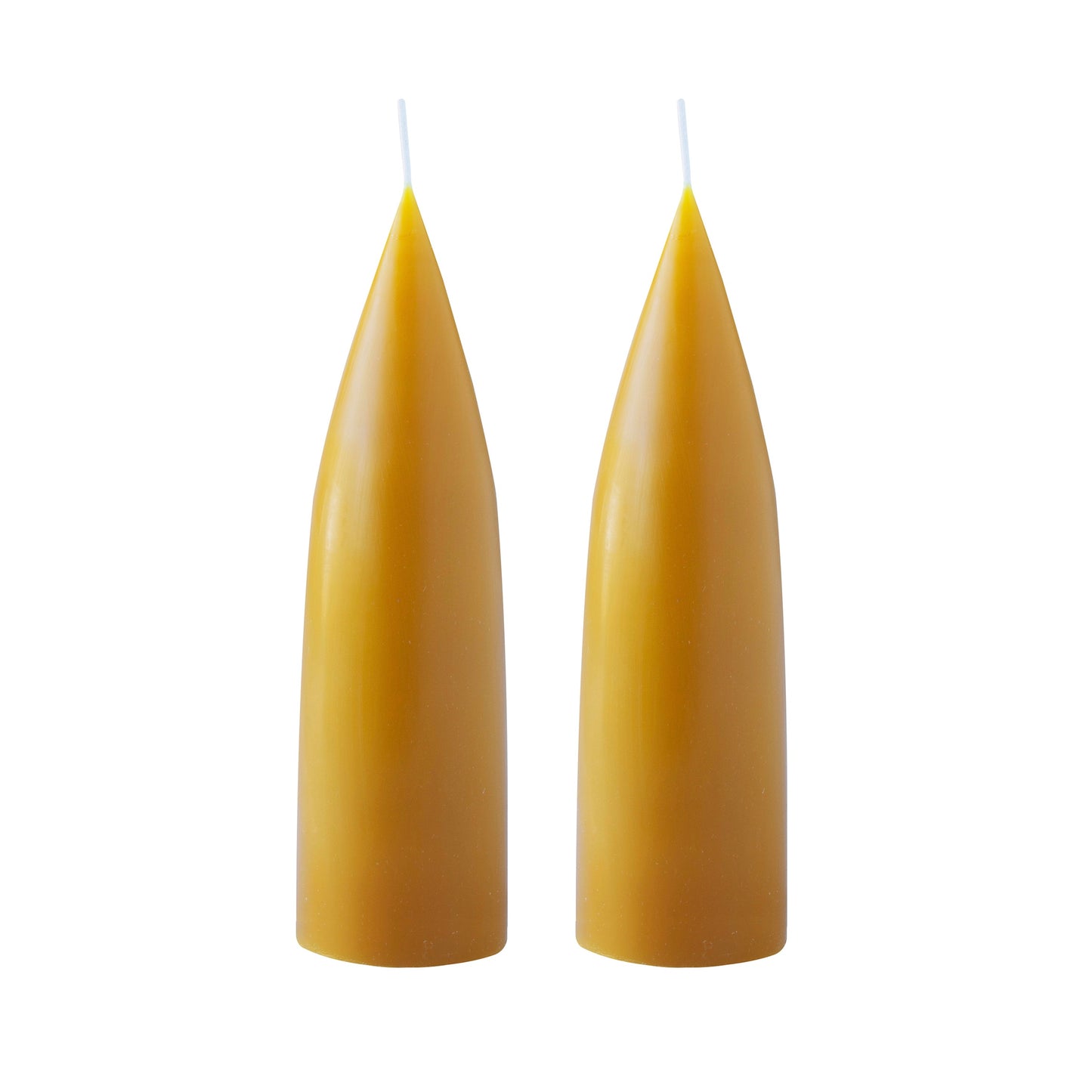 Kegelförmige farbige Kerze, 2er Set